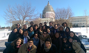 GCL students in front of U.S. Capitol
